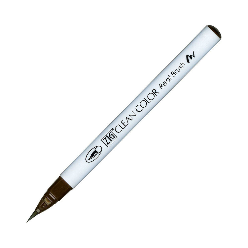 Kuretake Zig Clean Color Real Watercolour Brush Pen - Brown Colour Range - 065 Mild Brown - Brush Pens - Bunbougu