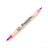 Kuretake Zig Brushables Brush Marker Pen - 24 Colours - 025 Pure Pink - Brush Pens - Bunbougu