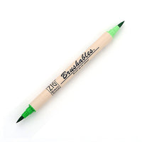 Kuretake Zig Brushables Brush Marker Pen - 24 Colours - 047 Spring Green - Brush Pens - Bunbougu