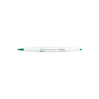 Zebra Mildliner Double-Sided Brush Pen - Fine Bullet Tip/Brush Tip - Mild Summer Green - New Colour - Brush Pens - Bunbougu